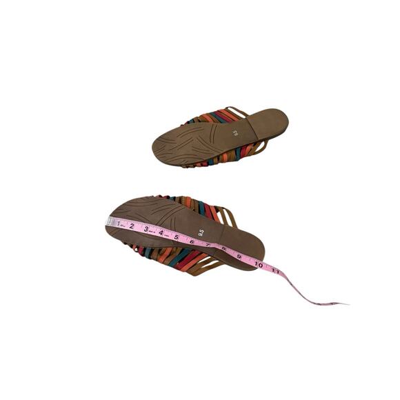 ROAN by Bed Stu Marilee Slide Multi Color Leather Strappy Slide Sandal 9.5 READ - Picture 13 of 13